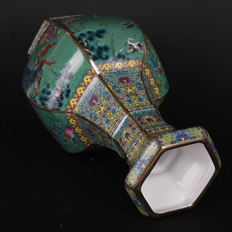 Vase Antique Hexagonal Chinois