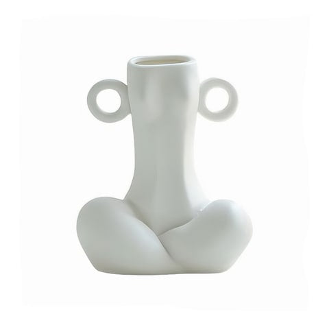 Vase Blanc Art Abstrait