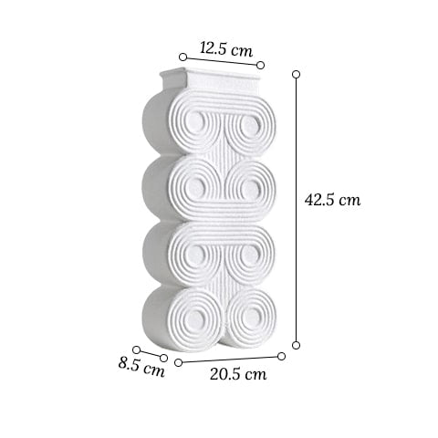 Vase Colonne Art Déco Motif Rond