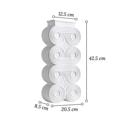 Vase Colonne Art Déco Motif Rond