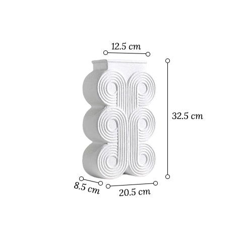 Vase Colonne Art Déco Motif Rond