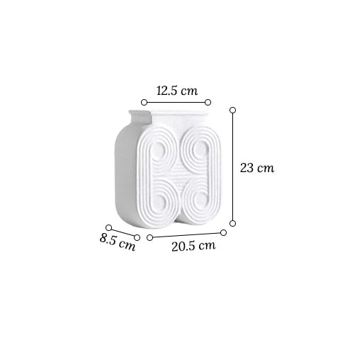 Vase Colonne Art Déco Motif Rond