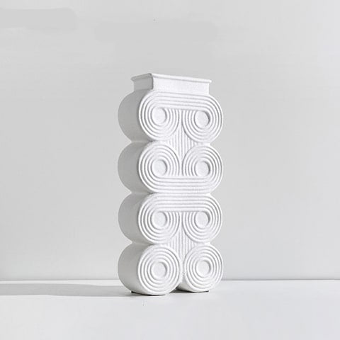 Vase Colonne Art Déco Motif Rond
