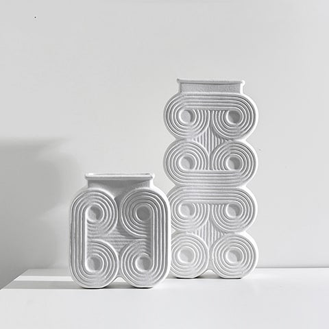 Vase Colonne Art Déco Motif Rond