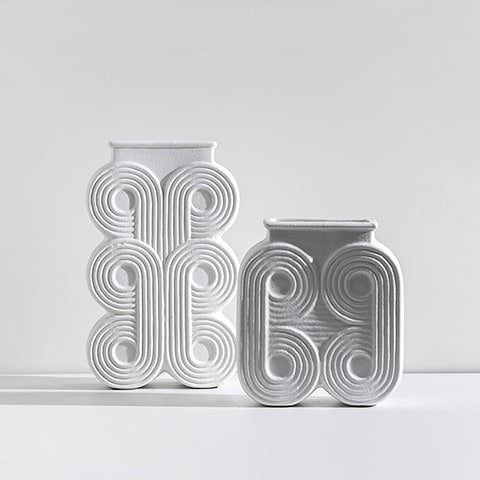 Vase Colonne Art Déco Motif Rond