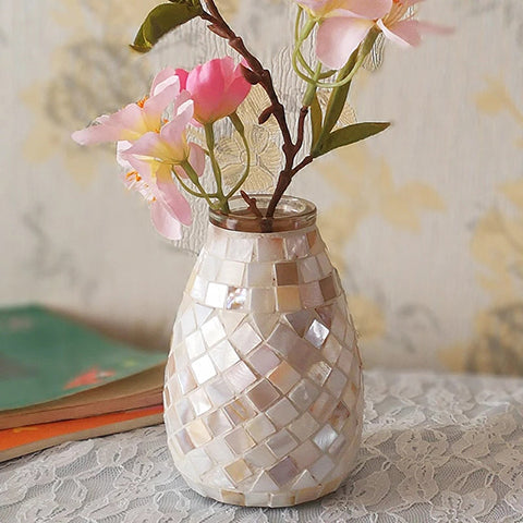 Vase Nacré Art Mosaïque