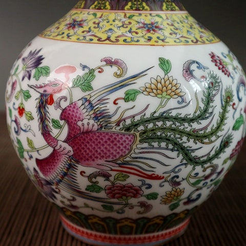 Vase Artisanal Dragon Rouge