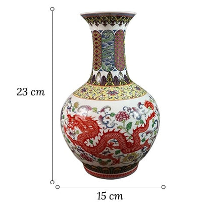 Vase Artisanal Dragon Rouge