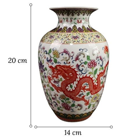 Vase Artisanal Dragon Rouge