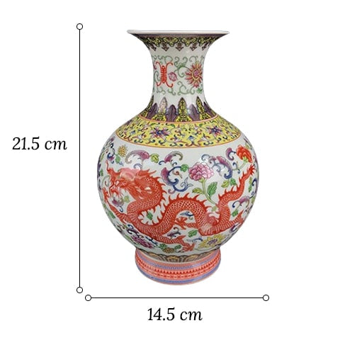 Vase Artisanal Dragon Rouge