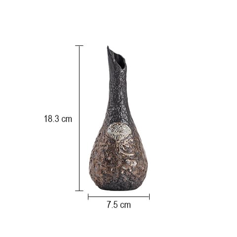 Vase Artisanal Vintage Motif Lotus
