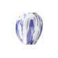 Vase Artistique Blanc aux Motifs Bleus Peint à la Main