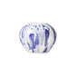 Vase Artistique Blanc aux Motifs Bleus Peint à la Main