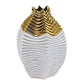 Vase Artistique Doré et Blanc