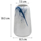Vase Artistique Blanc et Encre Bleue