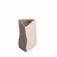 Vase Artistique Difforme Blanc Gris ou Kaki