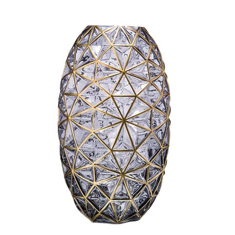 Vase Artistique Géométrique Gravure Étoilée