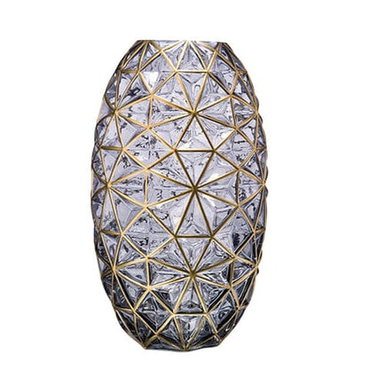 Vase Artistique Géométrique Gravure Étoilée