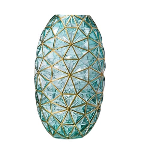 Vase Artistique Géométrique Gravure Étoilée