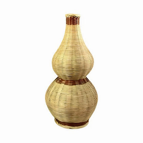 Vase Bambou Artisanal pour Fleurs Séchées