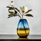 Vase Bicolore Orange et Bleu