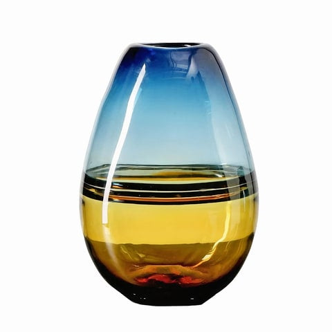 Vase Bicolore Orange et Bleu
