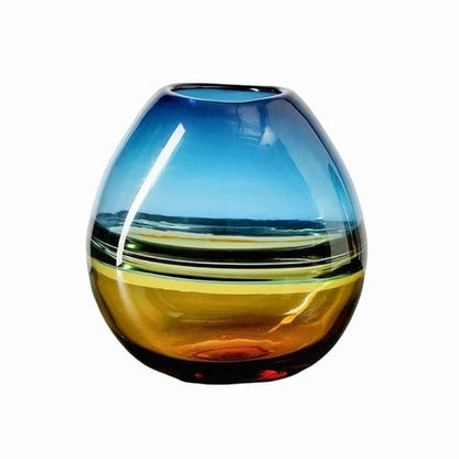 Vase Bicolore Orange et Bleu