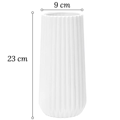 Vase Blanc Décoratif Style Origami