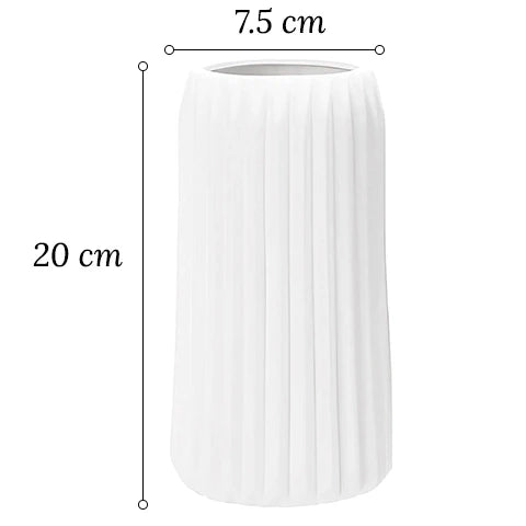 Vase Blanc Décoratif Style Origami