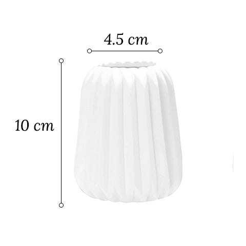Vase Blanc Décoratif Style Origami