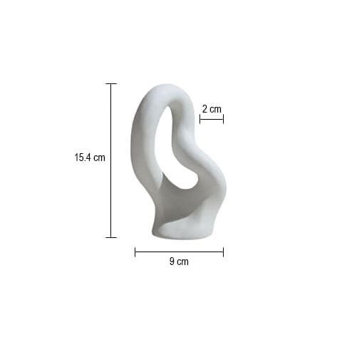 Vase Blanc Design Sculpture Abstraite