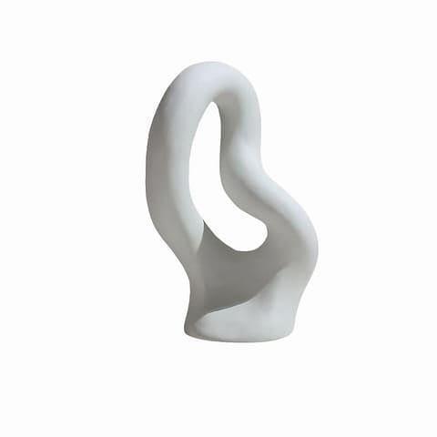 Vase Blanc Design Sculpture Abstraite