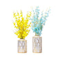 Vase Blanc et Doré Lignes Géométriques