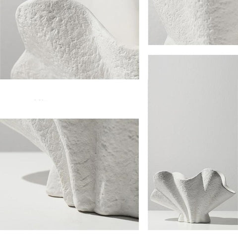 Vase Blanc Éventail Original