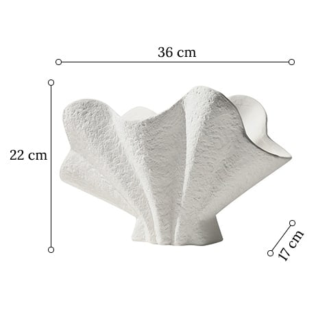 Vase Blanc Éventail Original