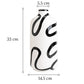 Vase Blanc Lignes Abstraites Noires Design