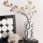 Vase Blanc Lignes Abstraites Noires Design