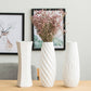 Vase Blanc Minimaliste Trois Motifs