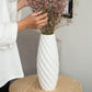 Vase Blanc Minimaliste Trois Motifs