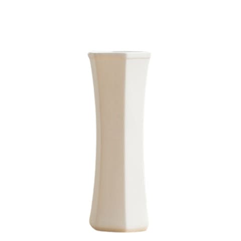 Vase Blanc Minimaliste Trois Motifs