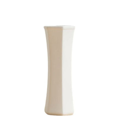 Vase Blanc Minimaliste Trois Motifs