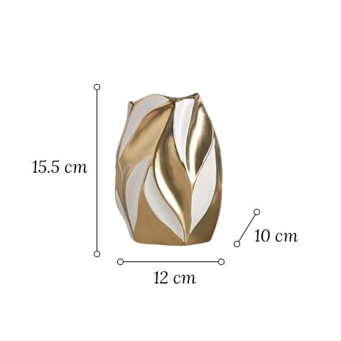 Vase Noir ou Blanc Motif Flammes Dorées