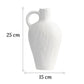 Vase Blanc Moucheté Forme Cruche avec Anse