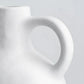 Vase Blanc Moucheté Forme Cruche avec Anse