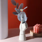 Vase Blanc Main Pousse Levé