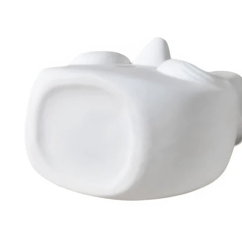 Vase Blanc Visage Monsieur Moustache