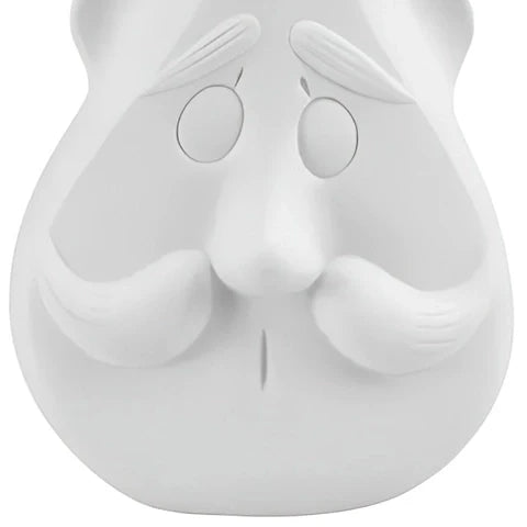 Vase Blanc Visage Monsieur Moustache