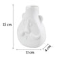 Vase Blanc Visage Monsieur Moustache