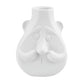 Vase Blanc Visage Monsieur Moustache