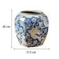 Vase Bleu et Blanc Ancien Motif Fleurs